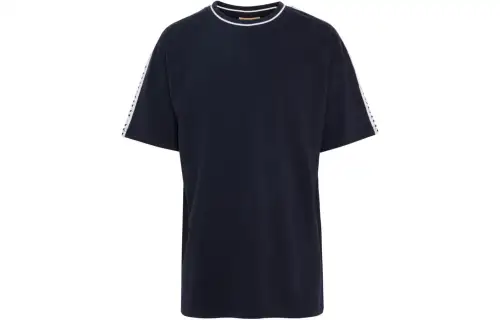 Burberry T Shirts Men's Black Crew Neck Moderate Straight Fit