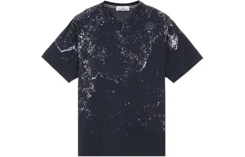 STONE ISLAND 2rc85 'Drops Two' Print T Shirt Men's Dark Blue