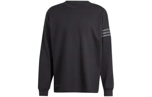 Adidas Originals STREET NEUCLASSIC T Shirts Men's Black Crew Neck Moderate Straight Fit