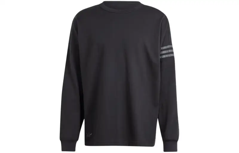 Adidas Originals STREET NEUCLASSIC T Shirts Men's Black Crew Neck Moderate Straight Fit