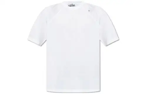 Stone Island embroidered-logo cotton T-shirt