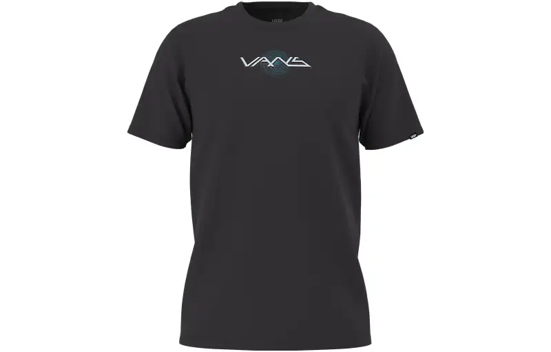 Vans T Shirts Men's Black Crew Neck Moderate Straight Fit