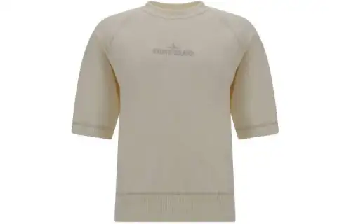 STONE ISLAND Short Sleeved Crewneck Knitted T Shirt