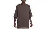 Nike T Shirts Men's Brown Crew Neck Moderate Straight Fit
