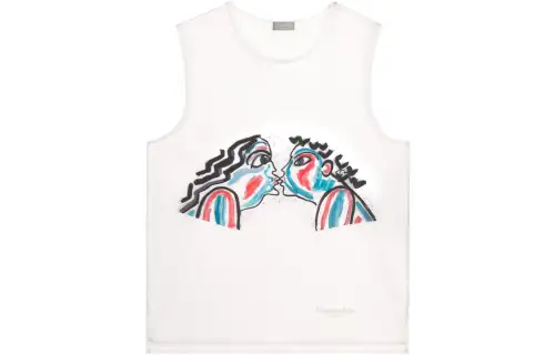 DIOR T Shirts Men's White Crew Neck