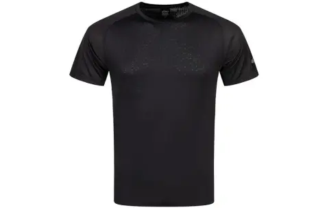ASICS T-Shirts Men's Black Crew Neck Moderate Straight Fit