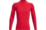 Under Armour ColdGear T Shirts Men's Red Half Turtleneck Moderate Straight Fit