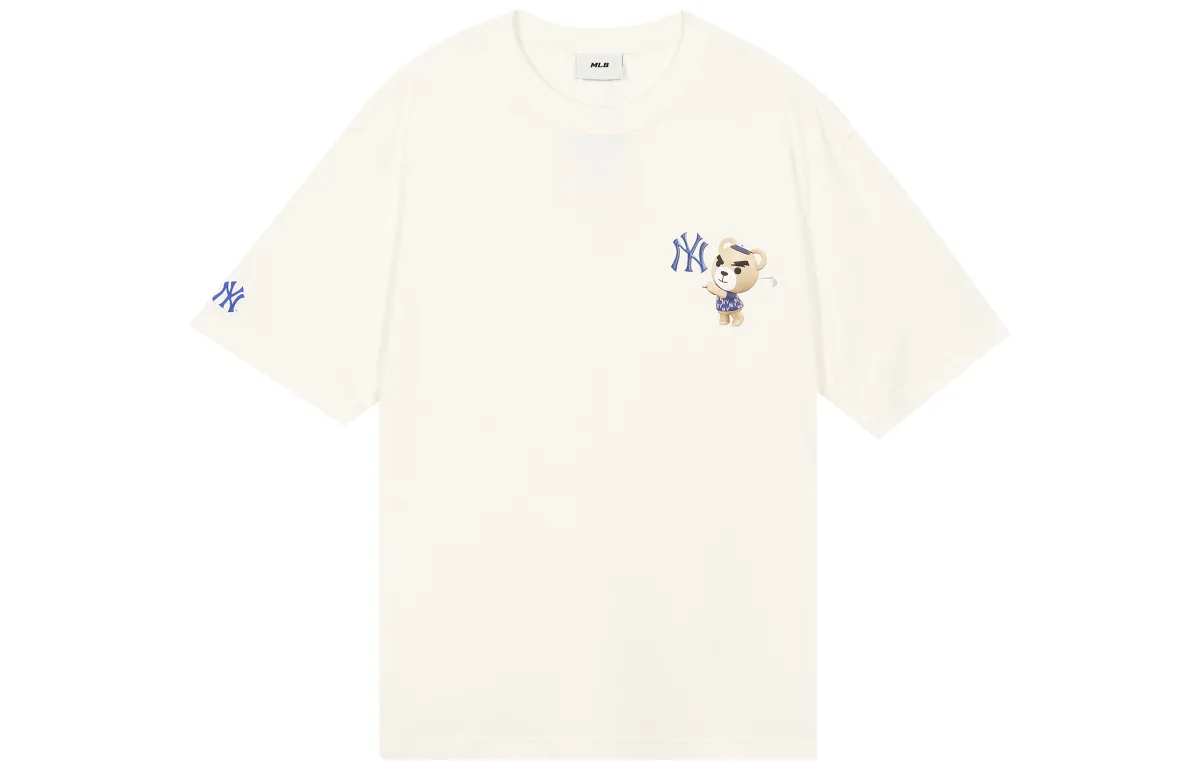 MLB T Shirt Unisex Beige Yellow