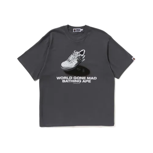 A BATHING APE T Shirts Men's Crew Neck Moderate Straight Fit