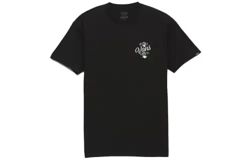 Vans SIXTY SIXER CLUB T Shirts Unisex Black Crew Neck Moderate Straight Fit