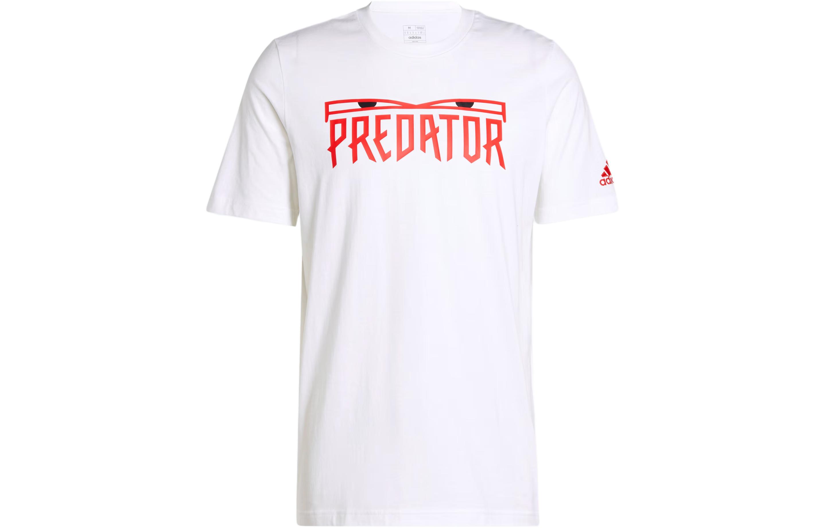 Adidas Predator 30th Anniversary T-Shirt Predator 30th Anniversary Letter Print Short Sleeve T-Shirt Men's White