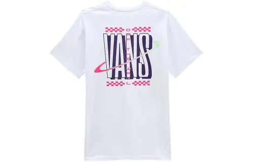 Vans T Shirts Men's White Crew Neck Moderate Straight Fit