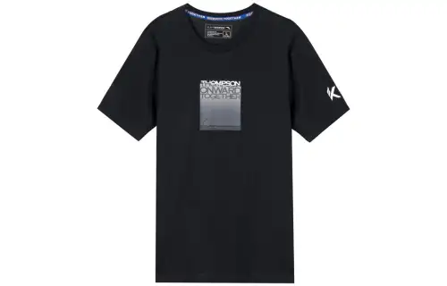 ANTA Basketball Collection T Shirts Men's Black Crew Neck Thin Straight Fit