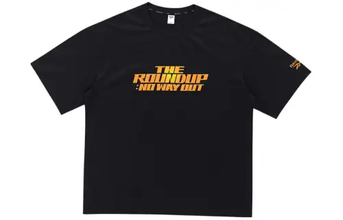 Reebok T Shirts Unisex Black Crew Neck Moderate Straight Fit