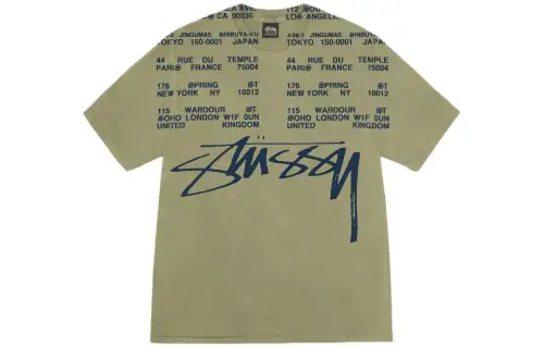 Stussy Locations Pigment Dyed T shirt