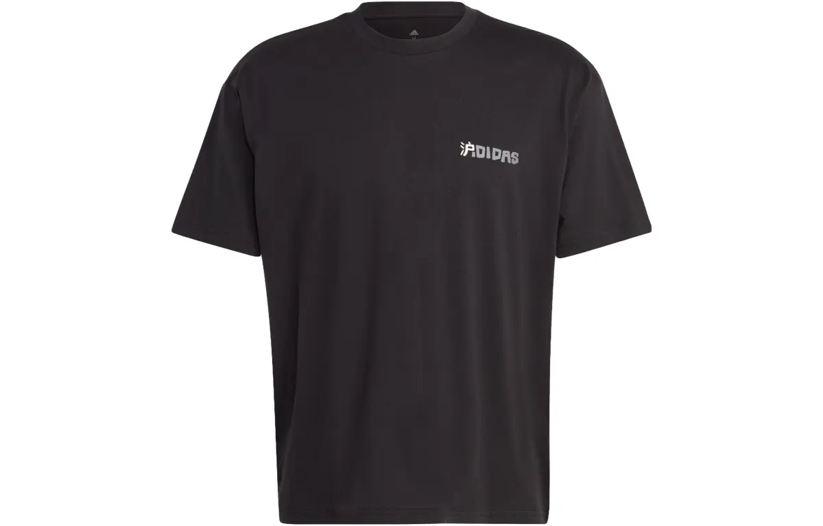 Adidas T-Shirts Unisex Black Crew Neck Moderate Straight Fit