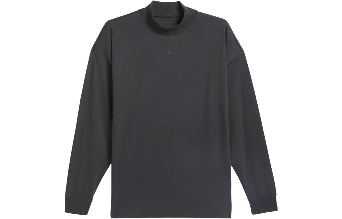 Adidas T-Shirts Unisex Black Turtleneck Moderate Straight Fit