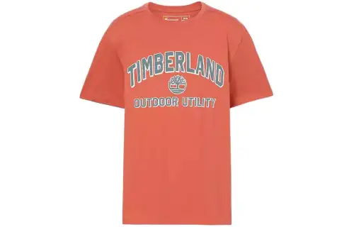 Timberland Outdoor Utility Short Sleeve Graphic T Shirt T Shirt Men's Orange