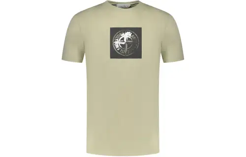 STONE ISLAND Logo Printed Crewneck T Shirt