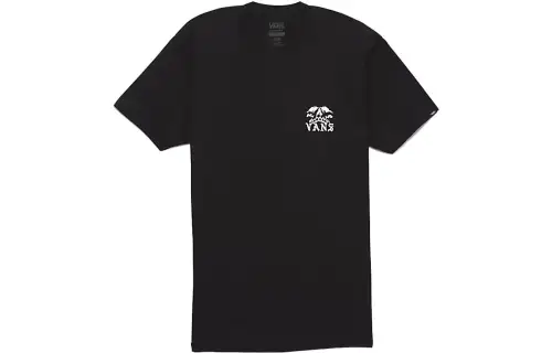 Vans T Shirts Unisex Black Crew Neck Moderate Straight Fit