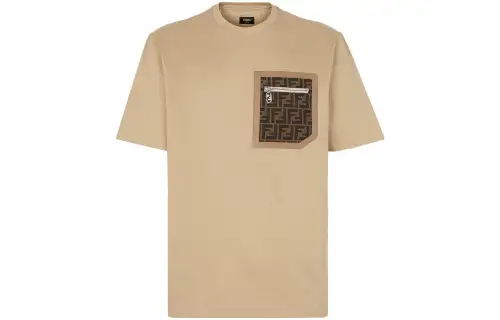 FENDI Monogrammed Pocket Crewneck T-Shirt