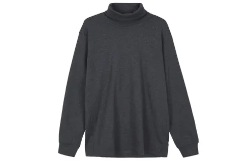 UNIQLO Drop Shoulder Sleeve T Shirt Men's Asphalt Gray