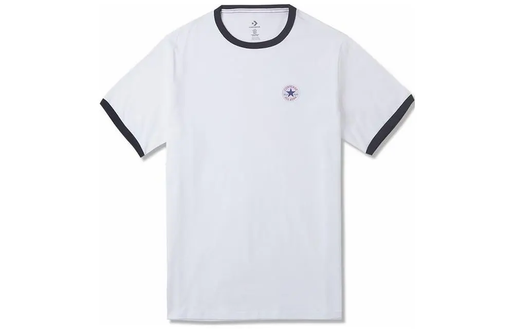 Converse T-Shirts Men's White Crew Neck Moderate Straight Fit
