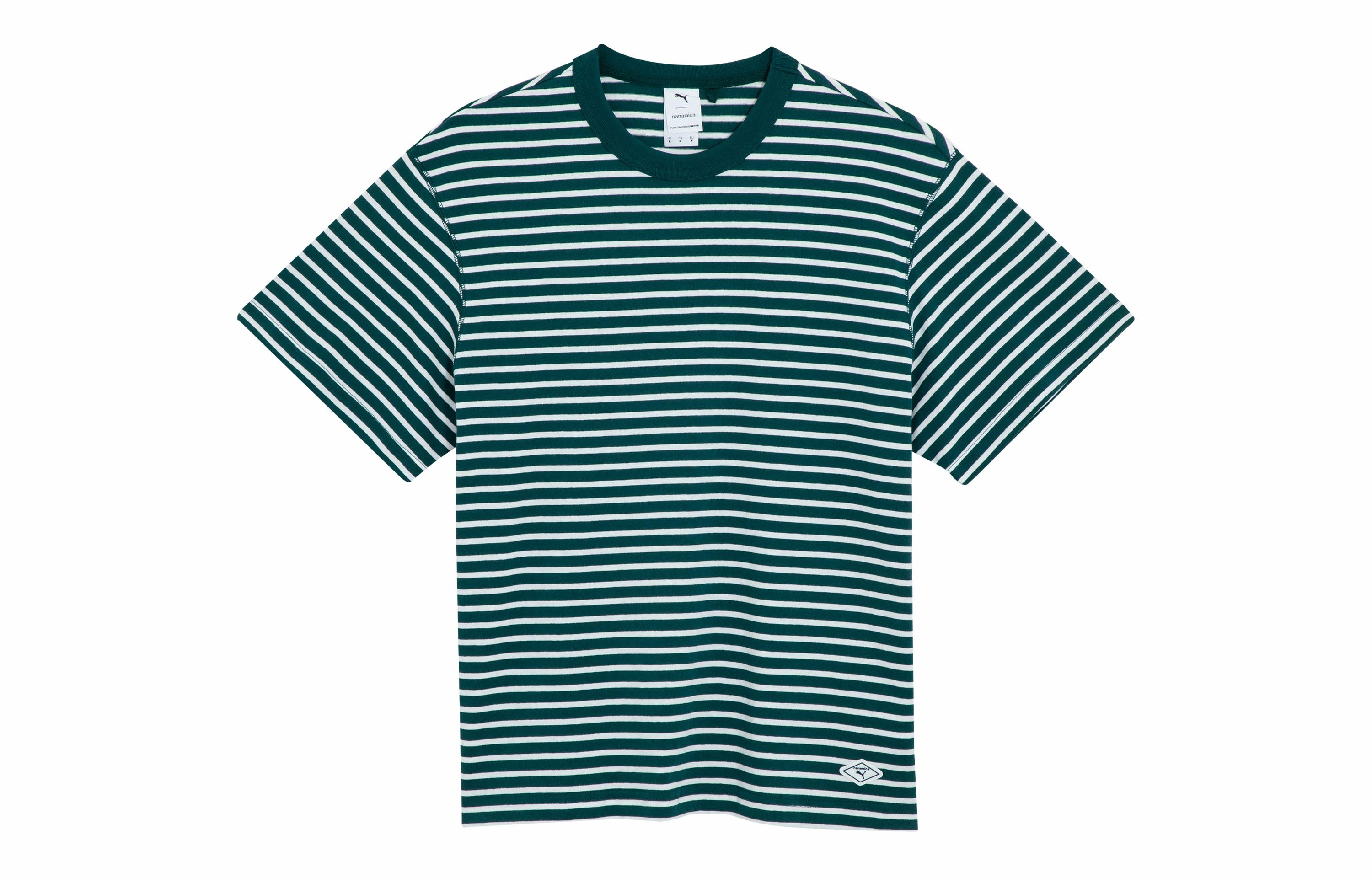 Мужская футболка PUMA PUMAx nanamica SS23 Striped T T (зеленая)