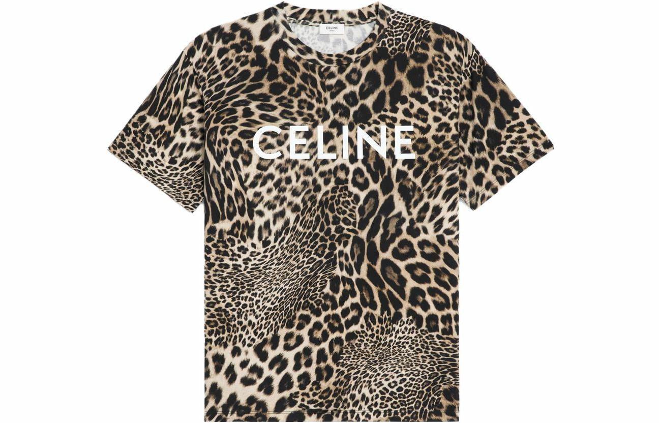 Мужская футболка CELINE (леопардовая)