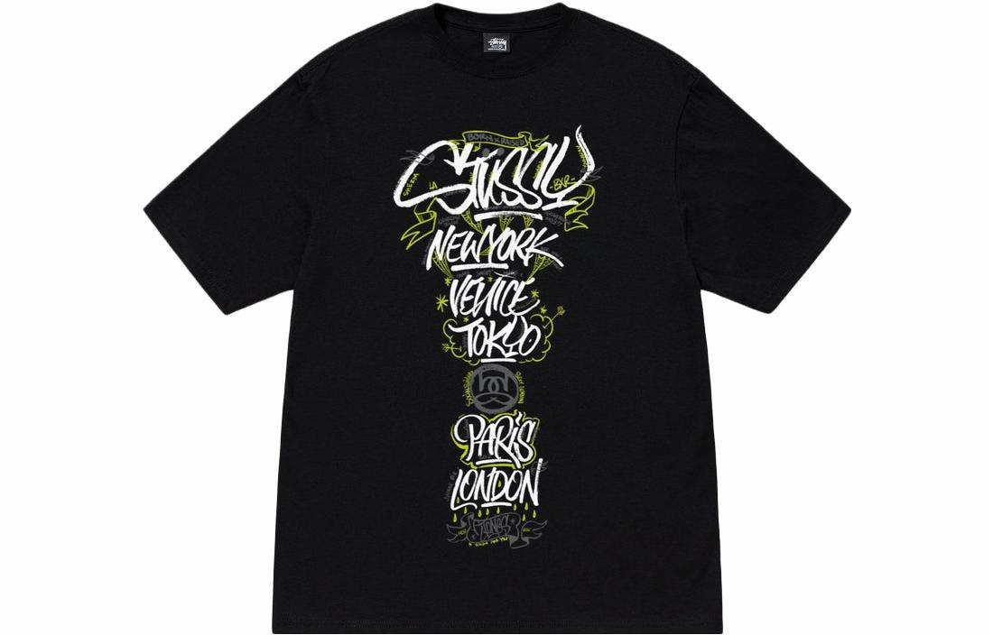 Футболка Stussy x BORN x RAISED SS23 HANDSTYLES TEE (черная)