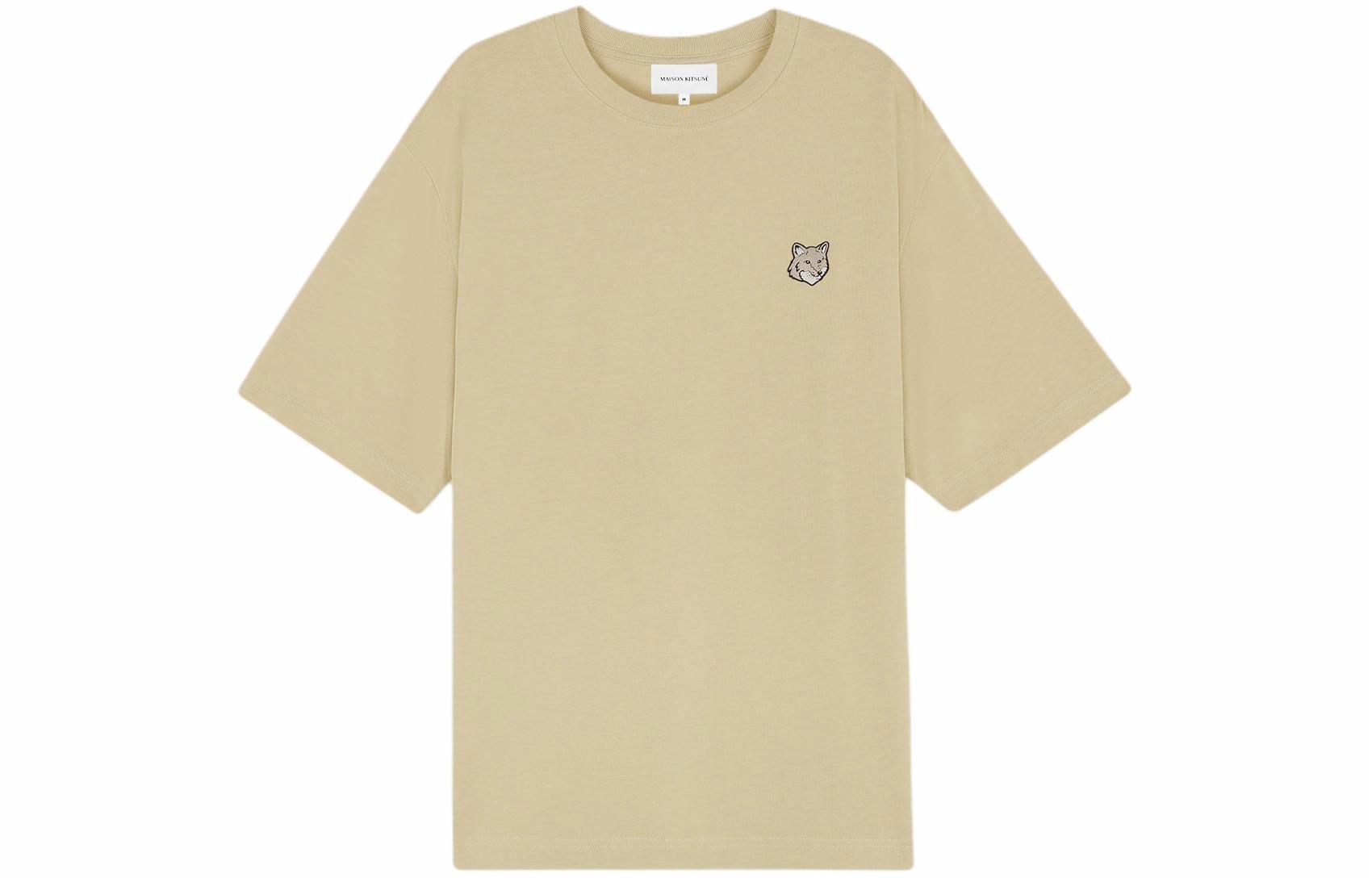 Мужская футболка Maison Kitsune SS24 (бежевая)