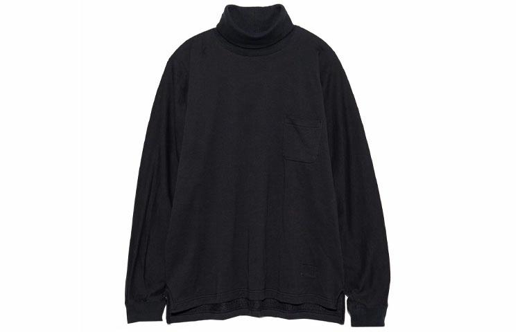 Мужская футболка nanamica Mock Neck T-shirt (черная)