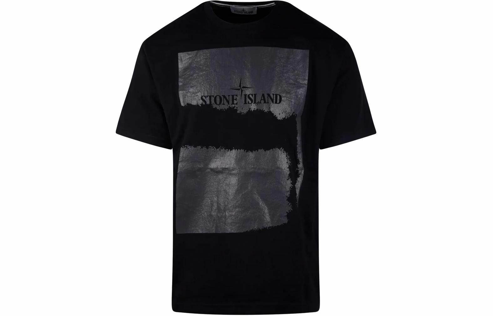 Мужская футболка STONE ISLAND (черная)