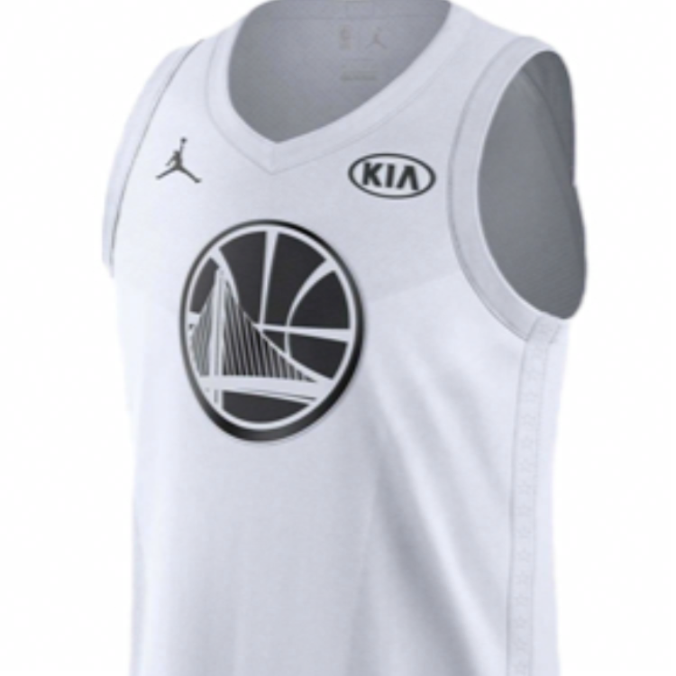 Мужская футболка Jordan NBA Kevin Durant Authentic Jersey (белая) — фото 4