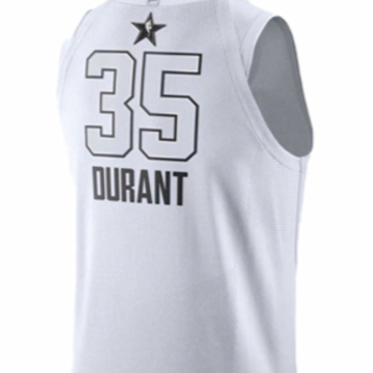 Мужская футболка Jordan NBA Kevin Durant Authentic Jersey (белая) — фото 3
