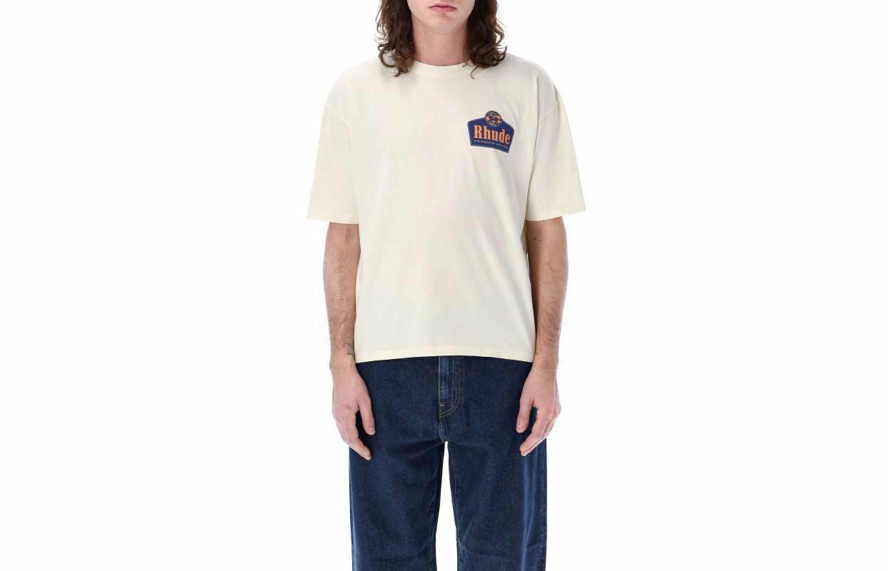 Мужская футболка RHUDE (бежевая)