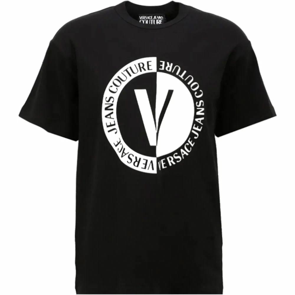 Мужская футболка Versace VERSACE JEANS COUTURE T (черная с принтом)