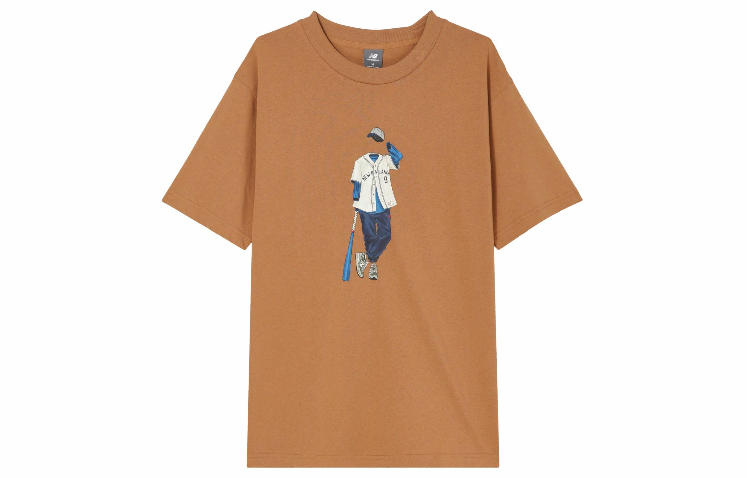 Мужская футболка New Balance Athletics Baseball Style (коричневая)