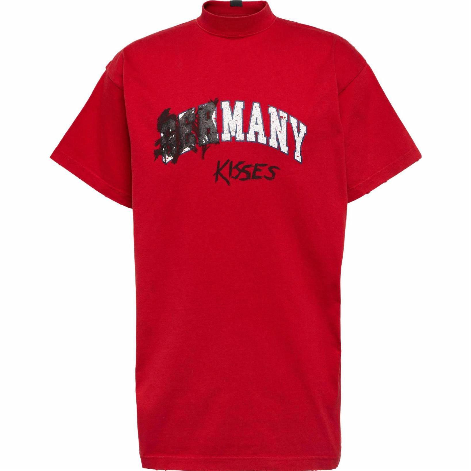 Мужская футболка Balenciaga Logo T-shirt (красная)