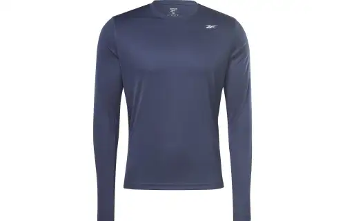 Reebok Training Long Sleeve Tech T Shirt Men's Marine Blue