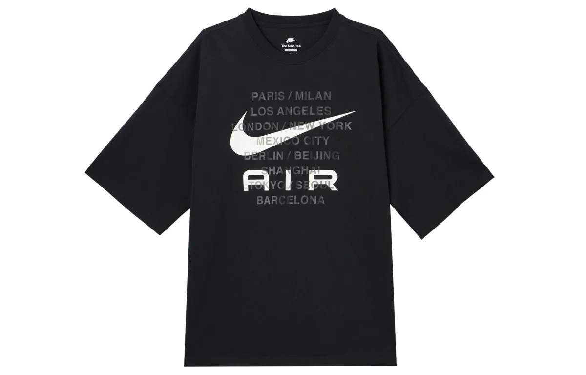 Nike Air T-Shirts Men's Black Crew Neck Moderate