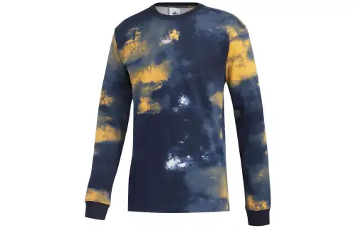 Adidas Originals T Shirts Men's Blue Crew Neck Moderate