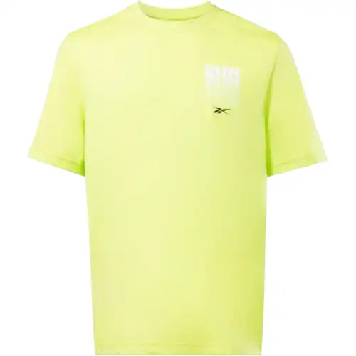 Reebok Running Graphic T Shirt Men's Lime Green