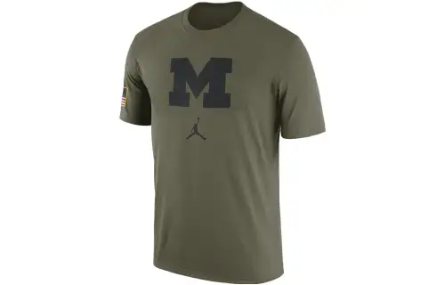 Jordan Michigan T Shirt Men's Medium Olive