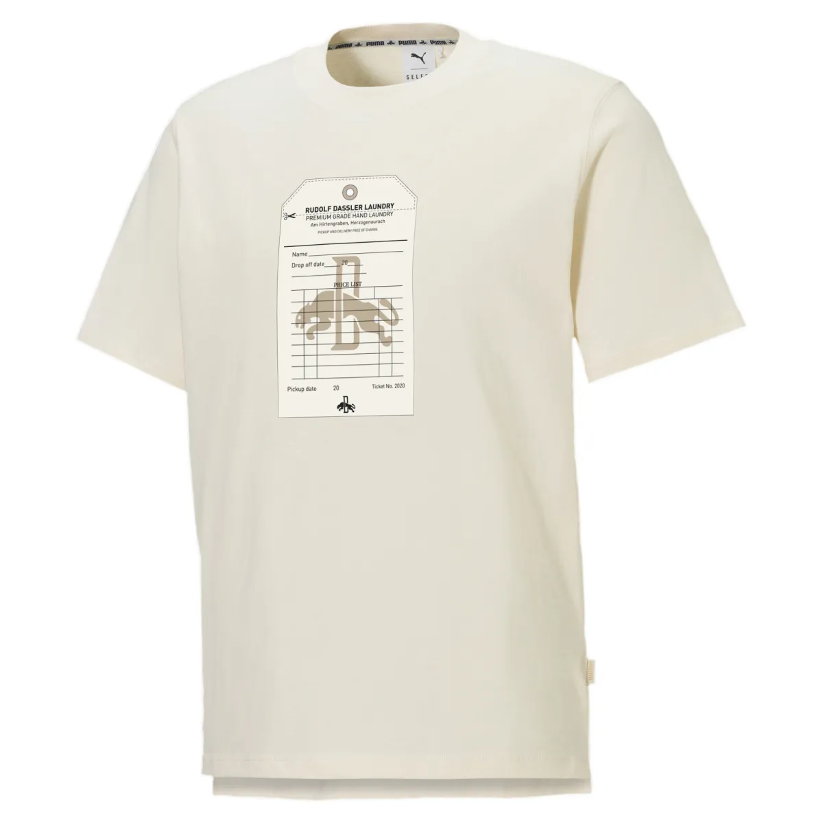 PUMA DASSLER LEGACY T-Shirts Unisex Ecru Crew Neck Moderate Straight Fit