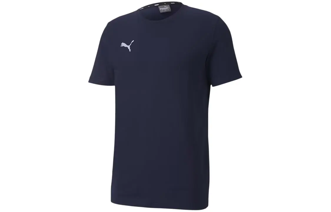 PUMA TEAMGOAL23 T-Shirts Men's Marine Blue Crew Neck Moderate Straight Fit