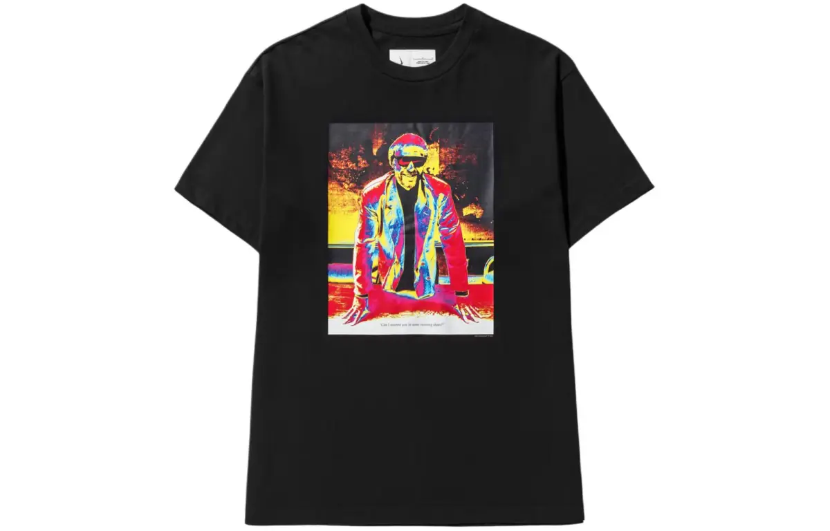 Nike T-Shirts Men's Black Crew Neck Moderate Straight Fit