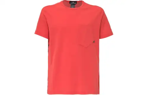 STONE ISLAND T Shirts Men's Red Crew Neck Moderate