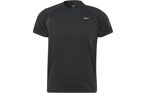 Reebok T Shirts Men's Black Crew Neck Moderate Straight Fit