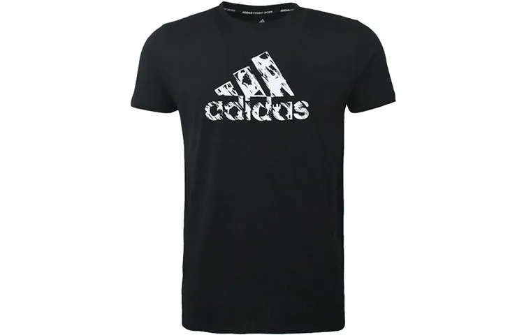 Adidas T-Shirts Men's Black Crew Neck Moderate